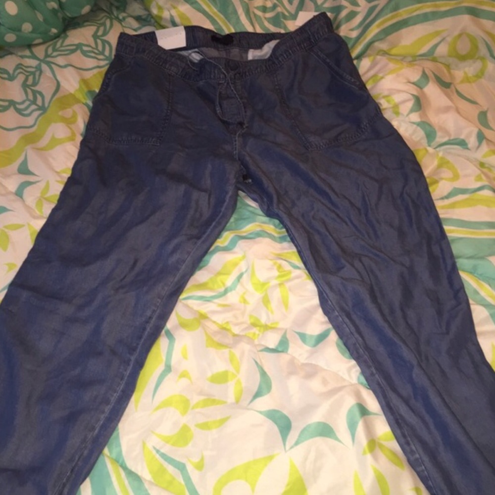 Denim Jogger Pants